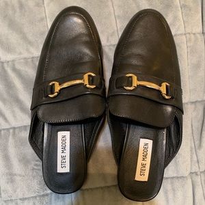 Steve Madden Kandi Black Leather Mule